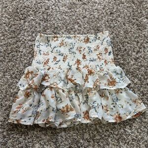Floral Ruffle Tube Top